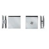 C.R. LAURENCE SCU4BN CRL Brushed Nickel Square Style Hole-in-Glass Fixed