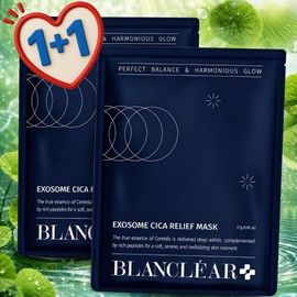 1+1 Blancclear Exosome Cica Mask Pack Soothing Moisture Skin Barrier Moisturizing 20 sheets / 1+1 블랑클리어 엑소좀 시카 마스크팩 진정 수분 피부장벽 보습 20매
