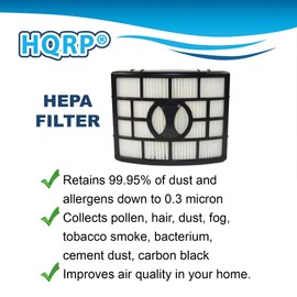 HQRP Post-Motor Filter Replacement for Shark XHF600 Compatible with Shark DuoClean NV600 NV601 NV611 NV770 NV771 UV700 ZU701 Lift-Away Speed Upright Vacuum Cleaners