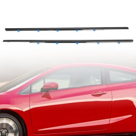 JDMON Weatherstrip Window Moulding Trim Seal Belt Compatible with Honda Civic Coupe 2D 2012-2015 Replacement for 72410-TS8-A01 72410TS8A01 2Pcs