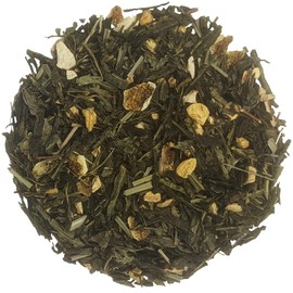 Simpli-Special Sencha Lemon Ginger Green Loose Leaf Tea 100g in Resealable Pouch | Warm & Soothing Lemon Tea with Ginger | Fine Hunan Province Japanese Style Sencha Tea with Dried Lemon & Ginger