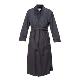 CHADSWORTH & HAIG Microfiber Plush Bath Robe with Minx Lining. Luxury Spa & Hotel Robe for Women & Men CHARCOAL L