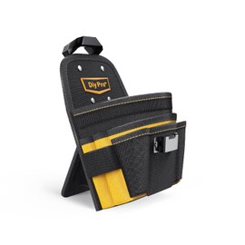 DIYPro Tool Pouches, Tool Belt Pouch, Electrician Tool Pouch, Quickly Attach & Release Tool Belt Pouch with Clip, Tool Bag Multi-Pocket, Heavy Duty Utility Pouches for Carpenters & Home Improvement