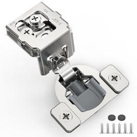 60 Pack 1 1/2" Overlay 3D Soft Close Hinges for Face Frame Kitchen Cabinet, 3 Way Adjust, Self Closing Concealed Cabinet Hinges-105 Degree