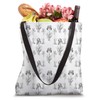 Botanical Line Drawing Pattern Featuring Spring Blooms Tote Bag