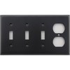 Classic Accents Stamped Steel Oil Rubbed Bronze Four Gang Wall