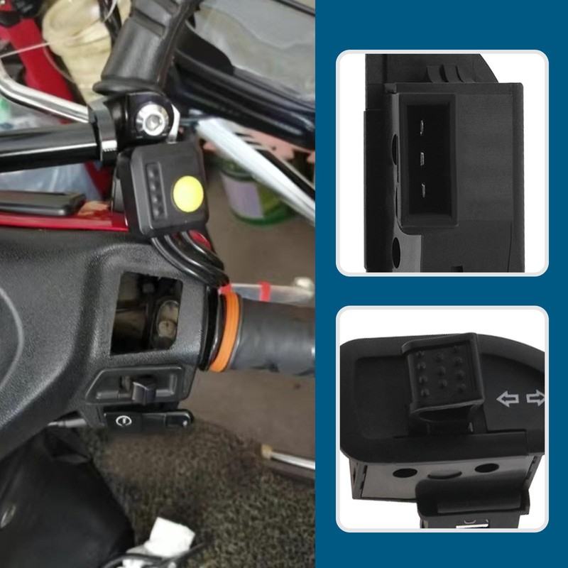 YINETTECH Turn Signal Switch Unit 3 Pin Compatible with Piaggio