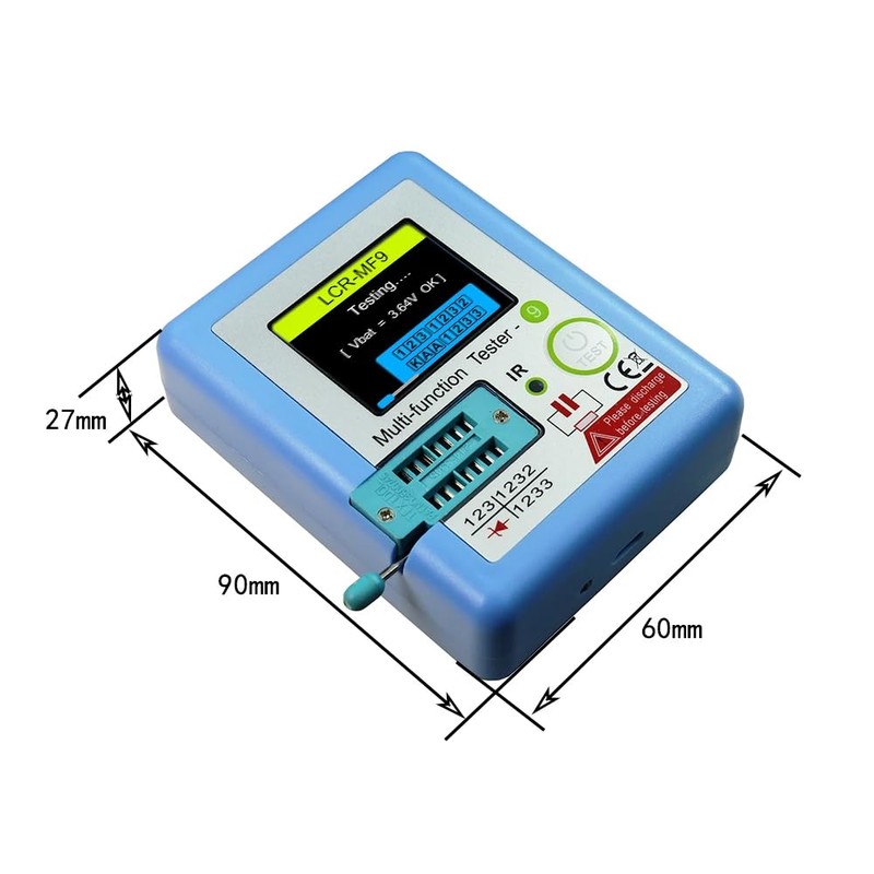 DollaTek Transistor Tester MF9 Transistor Tester TFT Diode Transistor Resistance