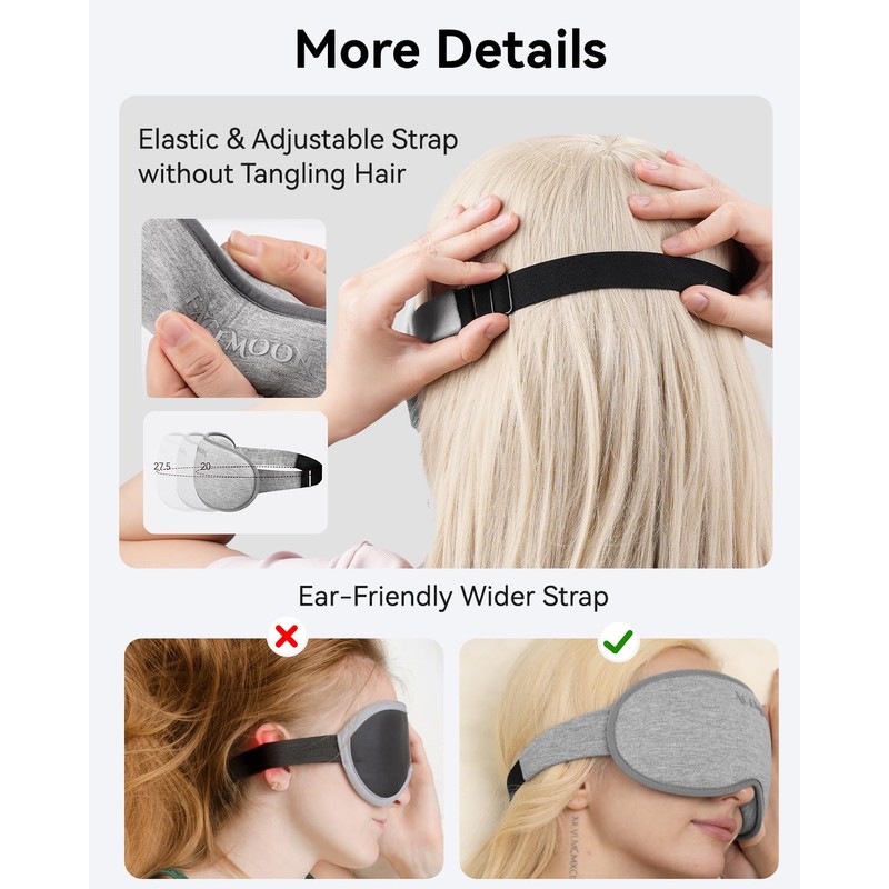 Weighted Eye Mask for Sleeping - Blackout Sleep Mask for