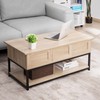 VIVOHOME Lift Top Coffee Table with Steel Frame, Dining Table
