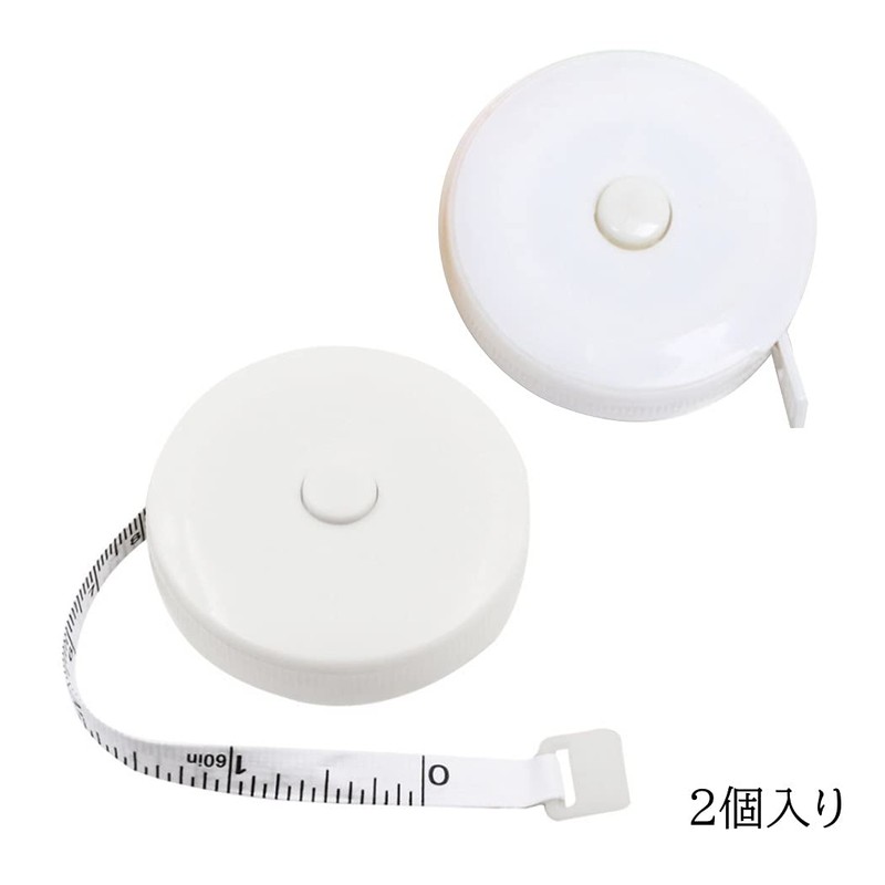 XSAJU Measuring Tape Measure 6.6 ft (2 m), White, Set