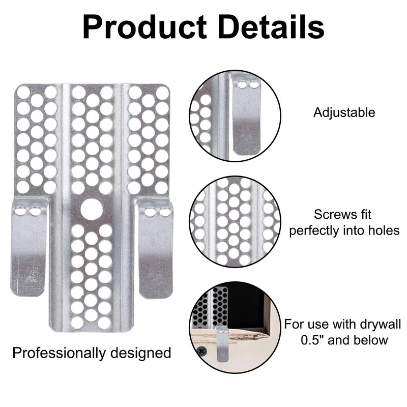 BOXOB 24pcs Drywall Repair Clips, 1/2 Inch Drywall Fastener Clips