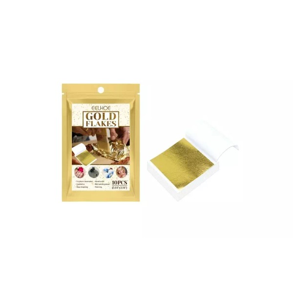 EELHOE 10PCS/Bag Gold Flakes Foil Paper For DIY Epoxy Resin