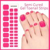 Semi Cured Gel Toenail Strips, 16 Sizes 32 Pcs Hot