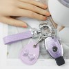 Rayslesan Key Fob Cover with Leather Holder Compatible with Airtag/RFID,Compatible