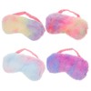 Baluue 4Pcs Colored Plush Sleeping Eye Masks Soft Eye Covers