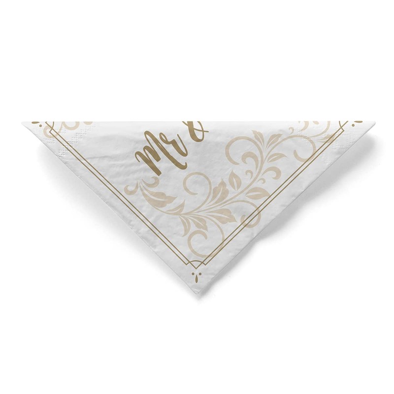Sovie HORECA Tissue Napkin Mr & Mrs Wedding | Celebration