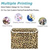 CaTaKu Large Fabric Storage Bins With Lids, Brown Leopard Print