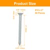 LifCratms 60Pcs White Screws #10 x 2, White Pan Head