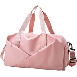 Bolsa Deportiva para Mujer, Bolsa de Viaje Gimnasio Impermeable con Soporte para Maleta, Duffel Bag de Gran Capacidad (rose(pink)-N1)