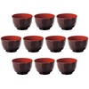 10個セット [A]3.7寸亀甲椀 溜内朱 [ 10.8×7㎝(390㏄) ] | 汁椀 ABS樹脂 セトモノホンポ(Setomonohonpo)