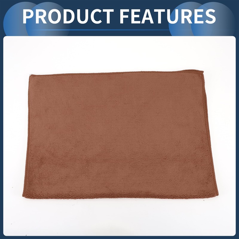 INFINAUTO Cleaning Cloths Towel,Car Drying Plush Cloth Absorbent Microfiber Coffee,3pcs
