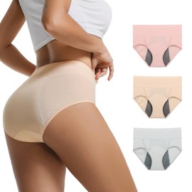 Loswie Breathable ZeroLeak Incontinence Underwear For Women Leakproof Seamless Quick Dry Postpartum High Waisted Panties
