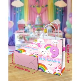 YanZonic 16Pcs On Cloud 9 Snack Bag for 9th Birthday Decorations for Girls, Party Decorations, Bachelorette & Bridal Shower Decor, Baby Shower Decorations