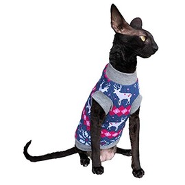 Kotomoda Cat's WARM T-SHIRT for hireless cats Santa's Deer sweater (M)