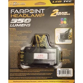 I-ZOOM NEW! FARPOINT LED TEC HEADLAMP 350 LUMENS 275m DISTANCE I-ZOOM 2 BEAM SETTINGS