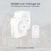 ELRO DB3000 Wireless Doorbell Set, 2 x Receivers for Socket,