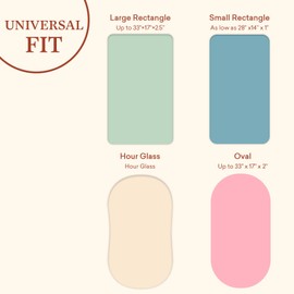 Littogoose Bassinet Sheets (2-Pack), Soft Breathable Fitted for Bassinet Mattress, Ideal for Boys Girls