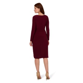 Adrianna Papell Women's Matt Jersey Short Dress, Blackened Red