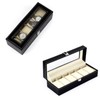 Watch Organizer 6 Slot Dustproof Moistureproof Transparent Window Watch Display