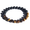 Tiger Eye - Lava Stone Essential Oil Diffuser Bead Bracelet Chakra Energy Balance for Men and Women 10mm 8mm