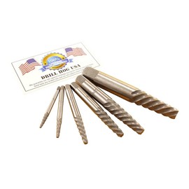 Drill Hog 6 Pc Spiral Easy Out Set Round Screw Extractor