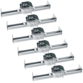 Therwen 6 Pcs Adjustable Ceiling Fan Electrical Box Brace Light Fixtures Ceiling Fan Mounting Bracket, 14.2 Inches in Length