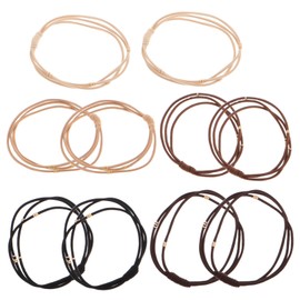 WOONEKY 10pcs Beaded Hair Ties Women Stretchy Hair Bands Elastic Ponytail Bands for Hairstyles Bead Accent