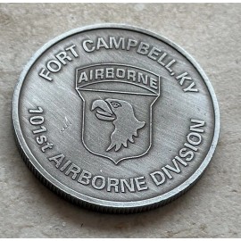US ARMY 101ST AIRBORNE SCREAMING EAGLES "Brave Eagle" Challenge Coin w Box