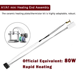 3D Printer Bambu Lab Thermistor & Cartridge Heater - Quick Replacement Parts for High-Temperature Printing (A-80W)