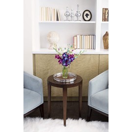 KaBloom Flowers - Denali Collection : Bouquet of 10 Blue and 10 Purple Orchid with Vase Gift for Birthday, Sympathy, Anniversary, Get Well, Thank You, Valentine, Mother’s Day Flowers