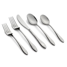 Cambridge 350920P660 Cassis Textured Mirror 20-Piece Flatware Set