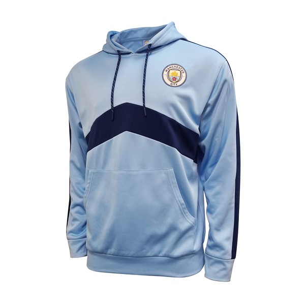 Icon Sports Manchester City Hoodie for Men, Man City Officially Licensed Hooded Soccer Sweatshirt for Adults