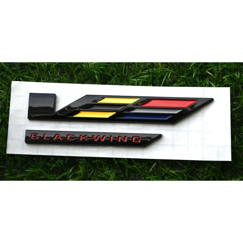 3Pcs V-Blackwing Emblems 3D Car Badge V Logo Replacement for
