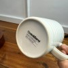 Crate & Barrel Roulette White Ribbed Mugs Spal Porcelain Portugal