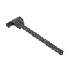 Multifunction Woodworking Ruler Aluminum Alloy T Shaped Black Measuring Marking