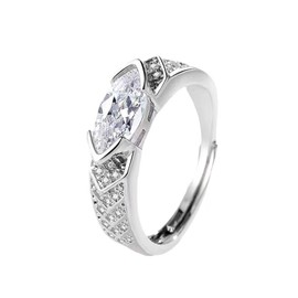 sunglnl Lymphatic Therapy Moissanite Diamond Titanium Ion Ring, Unclog Bloodstream And Lymph Nodes Ring Crystal Acupuncture Adjustable Ring Cubic Zirconia Fashion Jewelry Gift, Copper, No Gemstone