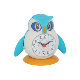 Eichmüller Kinderwecker Eule blau Analogwecker mit Alarm Snooze und Licht 9848-01