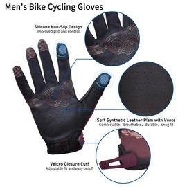 Intra-FIT Cycling Gloves for Men Women, Bike Riding Gloves Biking Gloves, Touch Screen, Breathable and Lightweight Road Racing Bicycle Gloves for Outdoor Sports (Purple, Small)