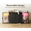 KKL Dresser for Bedroom with Clothes Hanging Rack, Reversible Bedroom